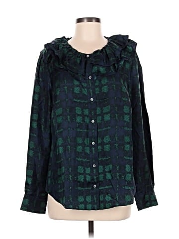 J.Crew Collection Long Sleeve Silk Top (view 1)