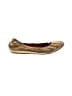 Lanvin 100% Leather Animal Print Gold Flats Size EU 40 - photo 1
