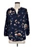 Fun2Fun Floral Blue 3/4 Sleeve Blouse Size M - photo 1
