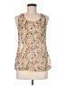 Tulle 100% Polyester Gold Sleeveless Blouse Size M - photo 1