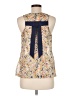 Tulle 100% Polyester Gold Sleeveless Blouse Size M - photo 2