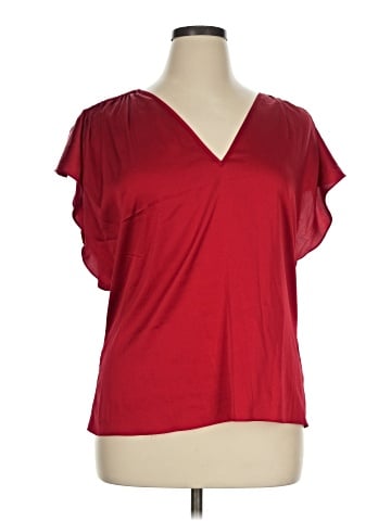 White House Black Market Short Sleeve Blouse (view 1)