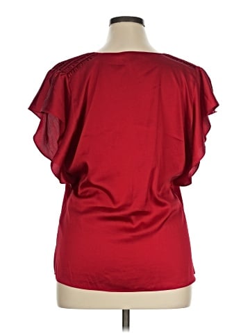 White House Black Market Short Sleeve Blouse (view 2)