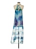 Aqua 100% Polyester Tie-dye Blue Cocktail Dress Size XS - photo 2