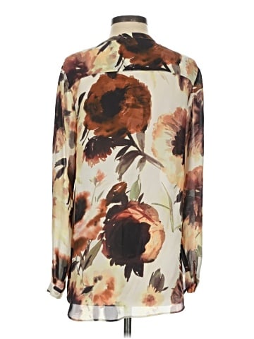Haute Hippie Long Sleeve Silk Top (view 2)