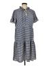 DKNY Checkered-gingham Blue Casual Dress Size 10 - photo 1