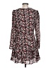 Reiss 100% Polyester Print Black Casual Dress Size 10 - photo 2