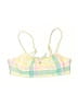 Old Navy Plaid Yellow Two Piece Swimsuit Size 6 - 7 - photo 1