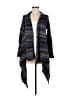BEYOND THREADS Chevron-herringbone Blue Wool Cardigan Size M - photo 1