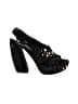 Prada Stars Black Sandals Size EU 37 1/2 - photo 1
