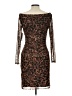 Guess Animal Print Brown Cocktail Dress Size 12 - photo 2