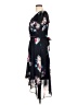 DKNY 100% Polyester Floral Black Cocktail Dress Size 10 - photo 5