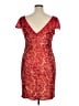 Calvin Klein 100% Polyester Red Cocktail Dress Size 14 - photo 2