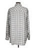 J.Jill 100% Rayon Checkered-gingham Gray Long Sleeve Button-Down Shirt Size M - photo 2