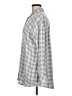 J.Jill 100% Rayon Checkered-gingham Gray Long Sleeve Button-Down Shirt Size M - photo 5