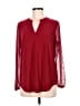 Kasper Burgundy Long Sleeve Blouse Size M - photo 1