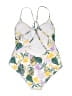 Kona Sol Floral White One Piece Swimsuit Size XL - photo 2