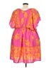 Haptics 100% Polyester Paisley Pink Casual Dress Size 3X - photo 2