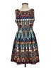 Gabby Skye Print Blue Cocktail Dress Size 4 (petite) - photo 1