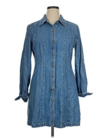 Madewell Seamed Mini Dress in Ramey Wash: Airy Denim Edition (view 1)