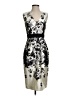 Prabal Gurung Graphic Gray White Silver Cocktail Dress Size 4 - photo 1