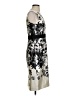 Prabal Gurung Graphic Gray White Silver Cocktail Dress Size 4 - photo 4