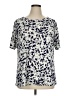 Leota Animal Print Silver Short Sleeve T-Shirt Size 14 - 16 - photo 1