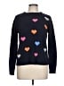 St. John's Bay 100% Acrylic Hearts Blue Pullover Sweater Size L - photo 1