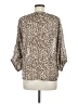 Ann Taylor LOFT 100% Polyester Animal Print Tan 3/4 Sleeve Blouse Size M - photo 2