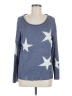 Maurices 100% Acrylic Stars Blue Pullover Sweater Size M - photo 1