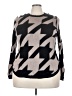 Belle By Belldini Houndstooth Black Pullover Sweater Size 3X - photo 1