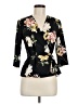 Topshop 100% Polyester Black 3/4 Sleeve Blouse Size 6 - photo 1
