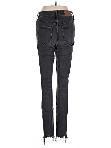 Madewell 9" Mid-Rise Skinny Jeans in Berkeley Black: Button-Through Edition (view 2)