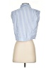 MNG Stripes Blue Sleeveless Button-Down Shirt Size 2 - photo 2