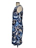 J. McLaughlin Paisley Blue Cocktail Dress Size L - photo 5