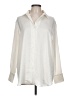 Uniqlo 100% Polyester Solid Ivory Long Sleeve Blouse Size L - photo 1