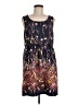 Ash 100% Polyester Print Purple Casual Dress Size M - photo 1