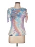 Aqua Tie-dye Purple Short Sleeve Top Size L - photo 1