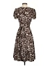 BCBGMAXAZRIA Animal Print Ivory Brown Cocktail Dress Size XS - photo 2