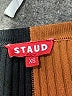 STAUD Color Block Brown Cardigan Size XS - photo 7