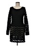 Free People 100% Polyester Chevron-herringbone Black Casual Dress Size M - photo 1