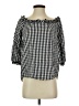 Neiman Marcus 100% Cotton Black 3/4 Sleeve Blouse Size S - photo 1