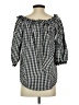 Neiman Marcus 100% Cotton Black 3/4 Sleeve Blouse Size S - photo 2