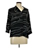 Investments 100% Polyester Black 3/4 Sleeve Blouse Size L (petite) - photo 1