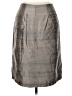 Honore Collection 100% Silk Metallic Silver Silk Skirt Size 10 - photo 2