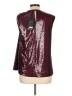 Halston 100% Polyester Burgundy Sleeveless Blouse Size L - photo 2