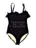Assorted Brands Graphic Black One Piece Swimsuit Size M - photo 1