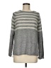 Wrap 100% Baby Alpaca Stripes Gray Wool Pullover Sweater Size 6 - photo 1