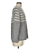 Wrap 100% Baby Alpaca Stripes Gray Wool Pullover Sweater Size 6 - photo 4