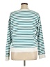 J.Crew 100% Cotton Stripes Teal Pullover Sweater Size XL - photo 2